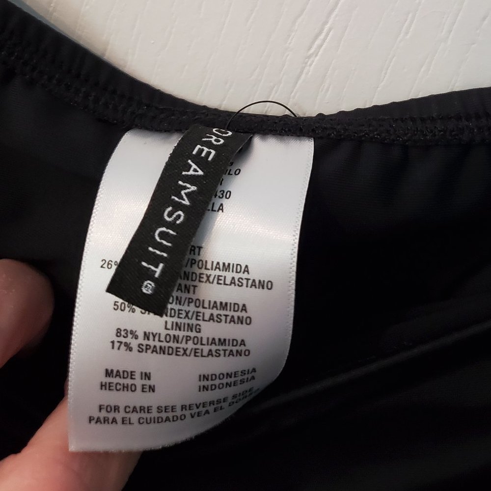 NWT Swim Skirt Dreamsuit by Miracle Brands Black Control Fabric Swimsuit Bottoms - Picture 5 of 10